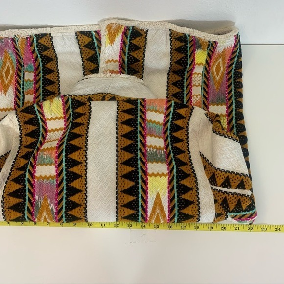 H&M Women's S Colorful Geometric Aztec Tribal Print Blazer Jacket Chic Bohemian - Picture 5 of 9